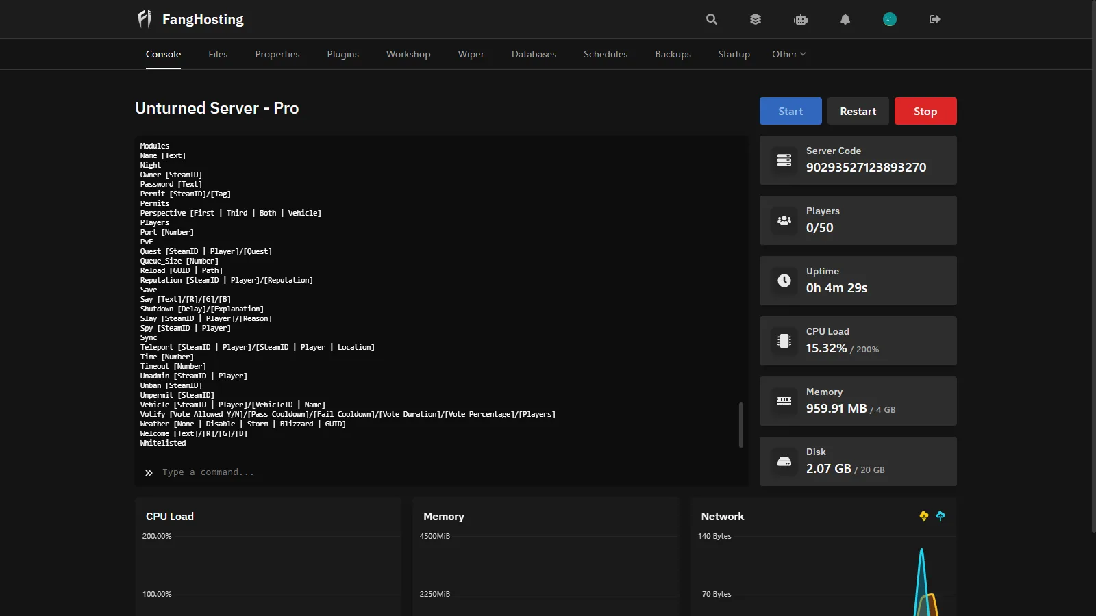 Console panel screenshot