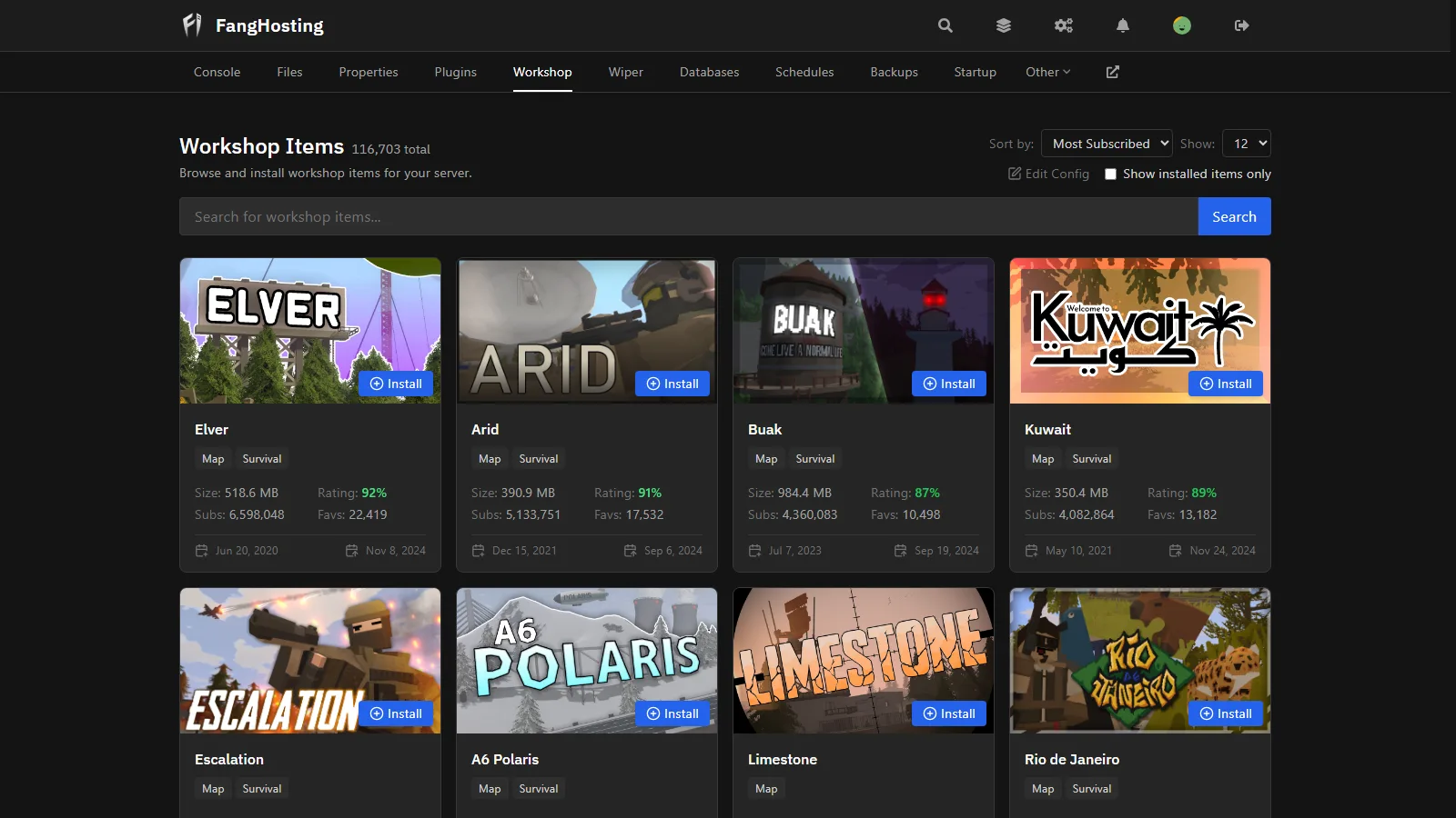 Workshop panel screenshot